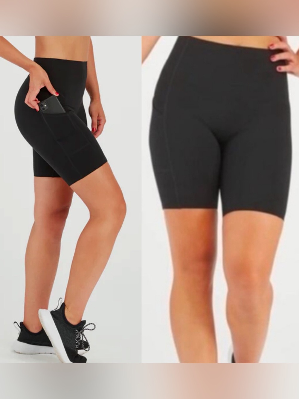 SPANX Every Wear Icon black women’s 7” Bike Short Pocket gym size large